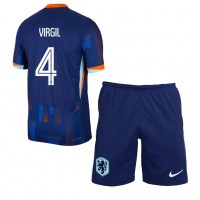 Dětský Fotbalový dres Holandsko Virgil van Dijk #4 ME 2024 Venkovní Krátký Rukáv (+ trenýrky)